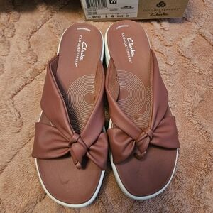 Clarks Pink Sandals with Knotted Detail